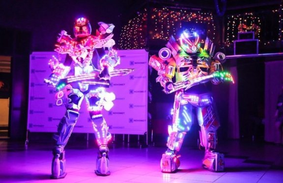 Лазерное световое шоу Роботов-Трансформеров