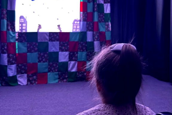 Молодёжный театр "ТеМа". Свето-теневой спектакль "Снеговик-почтовик"